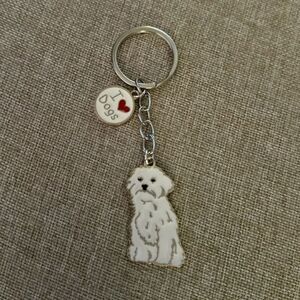 Bichon Frise Dog Keychain